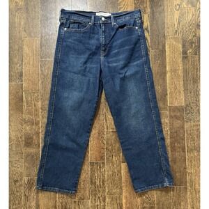 Levi Strauss Signature Jeans Size 10 (W32xL25) Vintage High-Rise Straight Blue